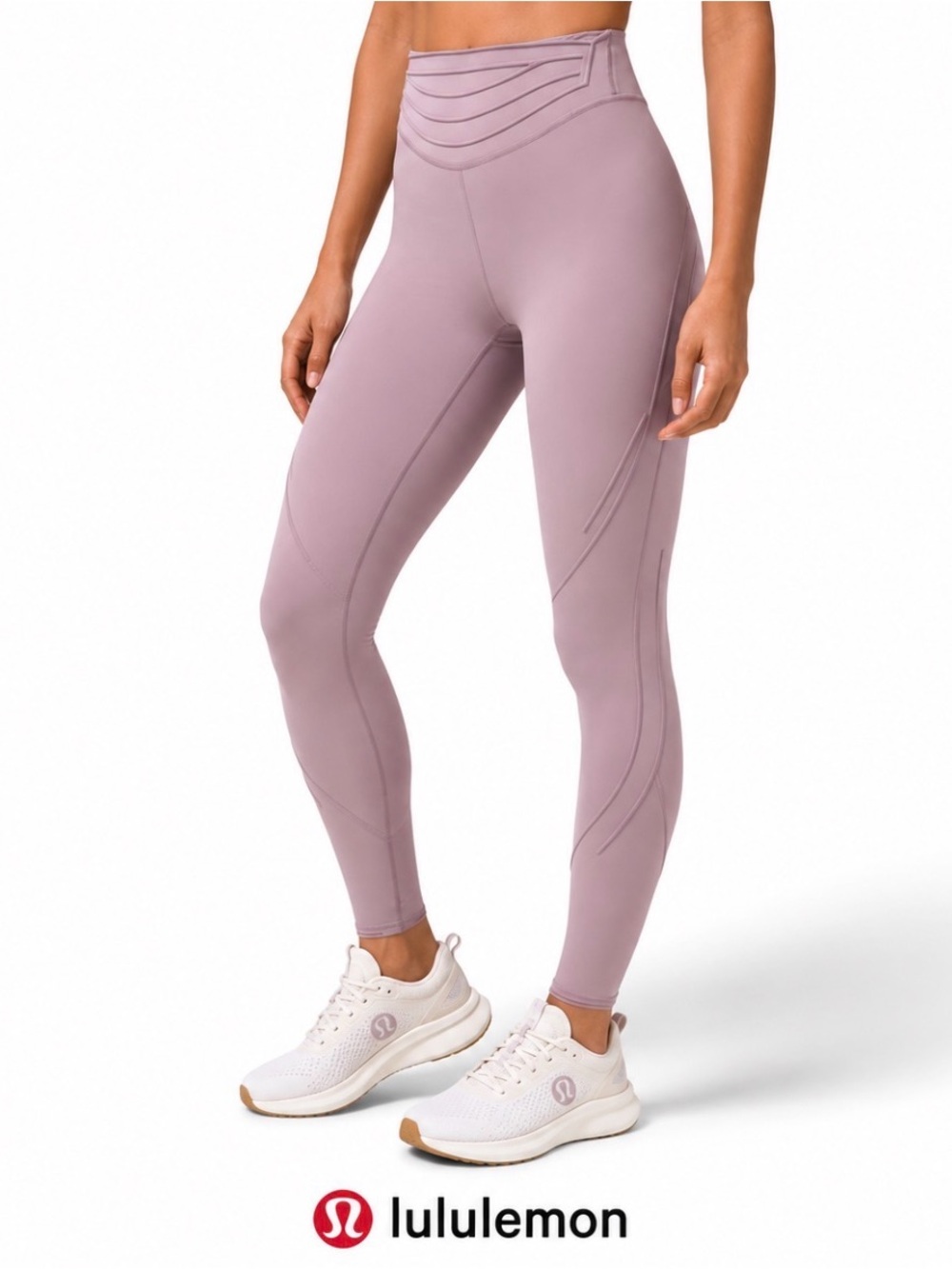 Lululemon Get In Line Super High Rise 28 Violet Verbena Leggings 6 Gym Athletic